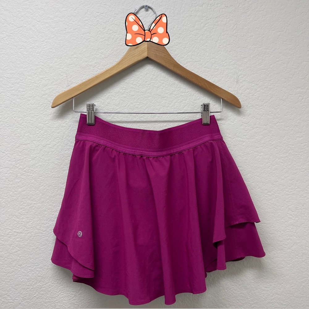 LULULEMON Court Rival Tennis Skirt Purple Magenta Size 8 ( Long Length )
